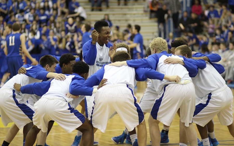 Basketball team plays final sectional game against Carmel; Blue Crew rewarded for spirit during season