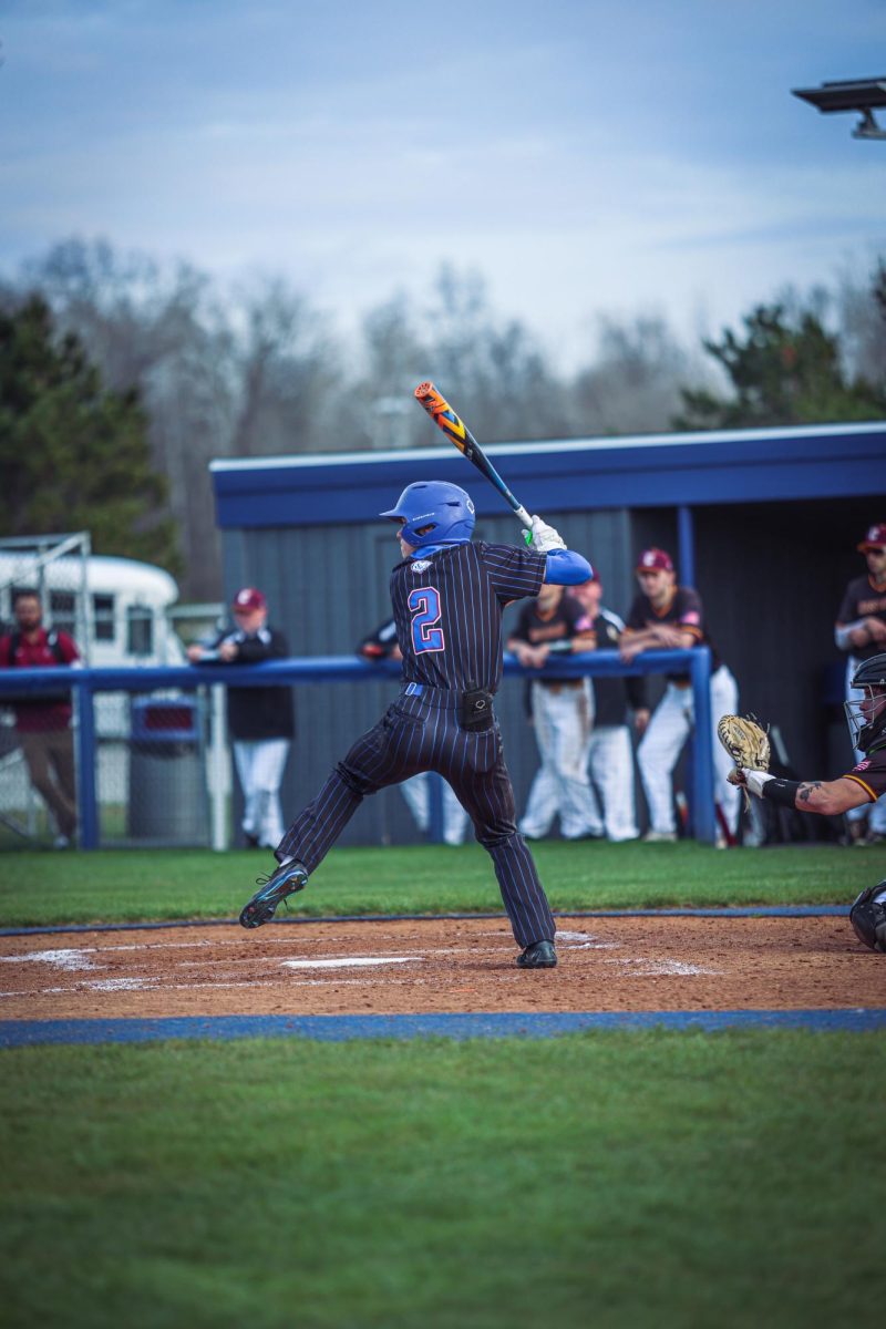 Junior Maddux Bach taking an at bat.