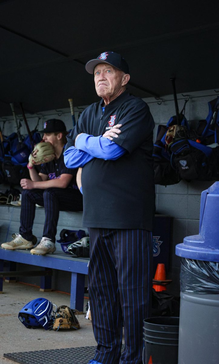 Ken Seitz watching the beginning of another season with HSE Baseball.