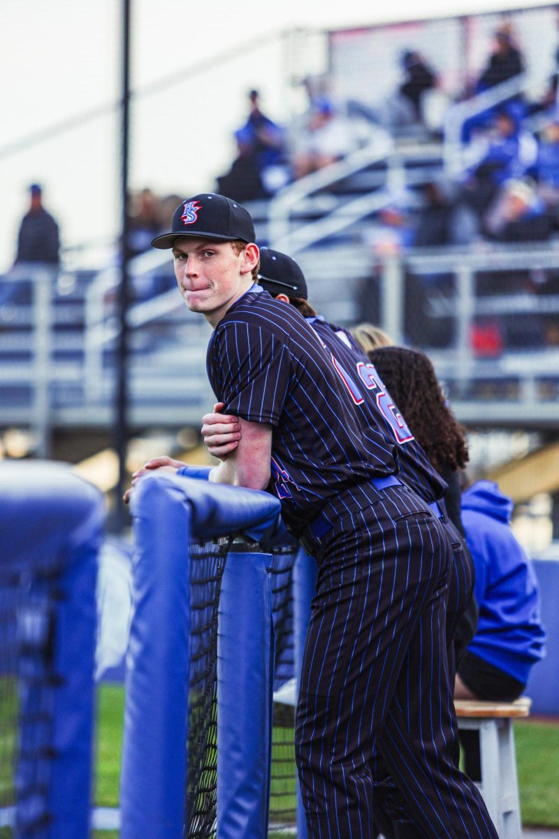 Senior Ethan Lund on his off game supporting his teammates.