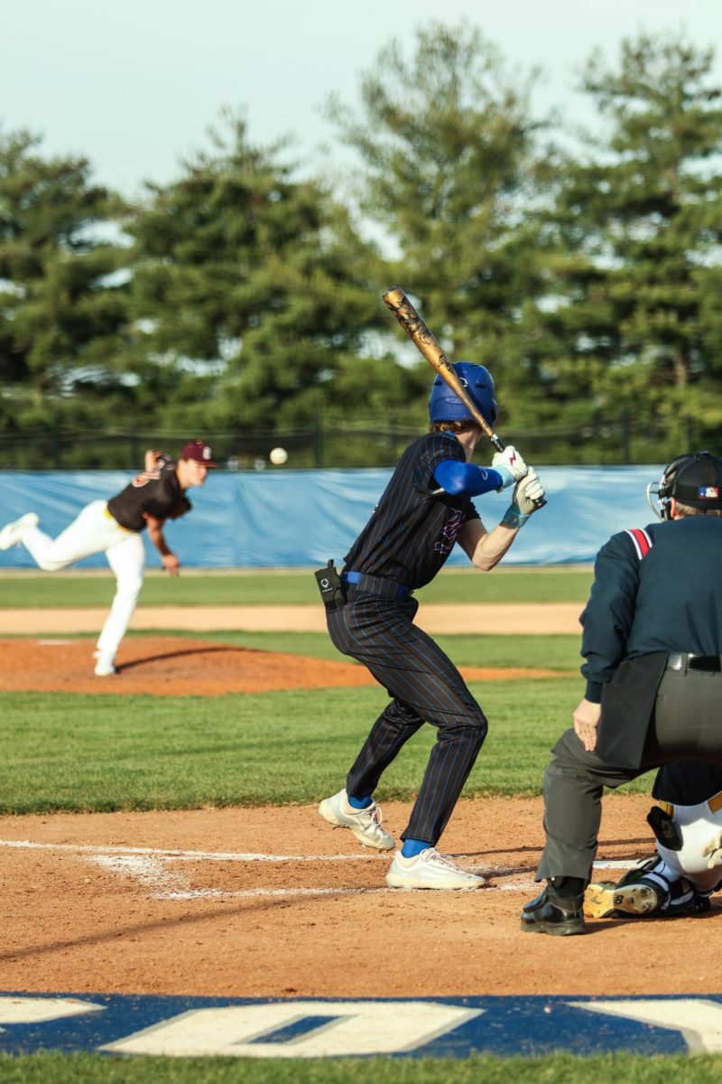 HSE Baseball Player Readies to Hit after the Pitch