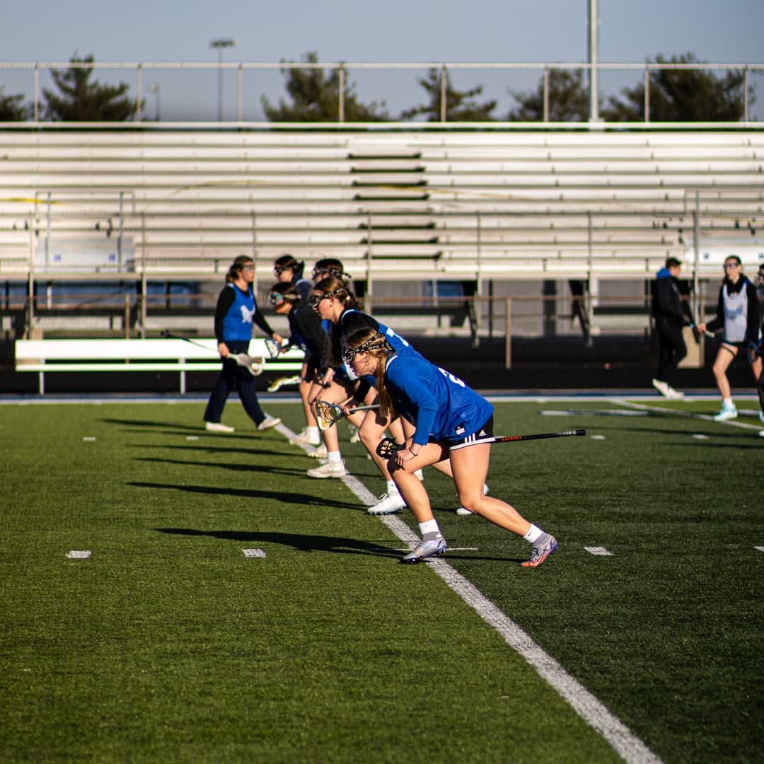 Girls practicing running drills